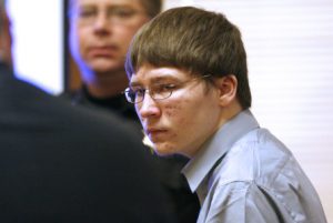 Brendan Dassey appears in court Monday, April 16, 2007, at the Manitowoc County Courthouse in Manitowoc, Wis. Dassey, 17, is charged with first-degree intentional homicide, mutilating a corpse and first-degree sexual assault in the death of 25-year-old Teresa Halbach on Oct. 31, 2005. His uncle, Steven Avery, 44, was found guilty of her murder last month. (AP Photo/Dan Powers, Pool)